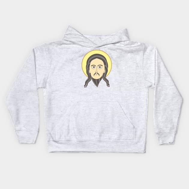 Jesus Icon Kids Hoodie by freshinkstain